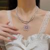 Colar de Acessórios Dopamina Y2K Versátil Doce Colorido Doce Nicho Miçangas Borboleta Corrente de Clavícula para Mulheres