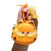 Monedero de silicona auténtico de Garfield, bonito y creativo bolso de almacenamiento para niños con diseño de dibujos animados, bolso para auriculares, bolso escolar de moda con colgante.