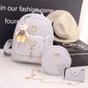 Mochila para Mujer Estilo Coreano de Moda Pu2023 Nuevo Estilo Pequeña Fresca Borlas Remaches Versátil Casual Estudiante Mochila Escolar Bolsa Mochila