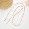 Cordão de Corrente de Couro para Celular Estilo Coreano Inspirado na Chanel, Corrente de Pérolas para Celular, Alça para Capa de Celular, Pingente, Corrente Transversal