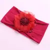 Flor de Cabeça de Chiffon de Verão 2021 Faixa Larga de Nylon para Cabelo Meias de Seda Super Macias Faixa de Cabeça para Bebê Headwear Esportivo para Crianças