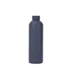 Botella deportiva de boca pequeña recubierta de goma, taza aislante de acero inoxidable 304 de doble capa al vacío, taza recta de boca pequeña estilo americano