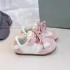 Zapatos casuales para niñas dulces, zapatillas para bebés y niños pequeños, lindos zapatos transpirables para exteriores con suela suave para niñas pequeñas princesas