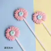 Girasol Margarita Resina Ins Enchufe Pequeño Decoración para Hornear Pasteles Pequeño Transparente Viento Mesa de Postres Adorno Venta al por Mayor