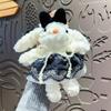 Criativo Desenho Animado Pelúcia Vestido de Princesa Chaveiro Coelho de Orelhas Compridas Feminino Fofo Coelho Menina Coração Pingente de Bolsa Pequeno Presente