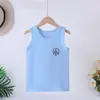Camiseta regata de algodão puro para meninos, camisola para meninas, roupa íntima camada base, regata pequena para crianças, tamanhos médio e grande para crianças, estudantes, regata sem mangas para usar por cima