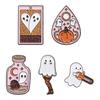 Insignia de aleación de la serie de lámparas de calabaza fantasma de Halloween divertida de dibujos animados, broche de pintura de diseño original lindo, accesorios