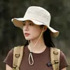 Novo Chapéu de Cowboy Ocidental Retrô para Mulheres, Proteção Solar de Verão, Chapéu de Pescador de Aba Larga, Versátil, Chapéu de Pescador Emagrecedor, Moderno