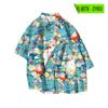Camisa de manga corta con estampado floral 3D de origen transfronterizo, camisa playera de verano, holgada, informal, para surfear en la playa