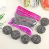 Sin óxido, sin escoria, bola de alambre de acero grande para fregar ollas de cocina, limpiar tazones, fabricantes de bolas de limpieza al por mayor 2 yuanes