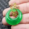 Pingente de jade fivela de jade verde pingente rocha de quartzo Pingente de fivela Jade Princess pingente verde espinafre pingente de colar pingente de jade