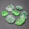 Jade Dongling verde seco un agujero doble agujero hoja de loto ramillete horquilla antigua accesorios para caminar