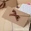 Envelope Retrô de Papel Kraft Convite Ocidental Convite Cor Pura Laço Logotipo Saco de Envelope Criativo