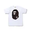 Comercio exterior al por mayor transfronterizo marca de tendencia estilo japonés camuflaje tiburón, cabeza de tigre, hombre-mono bloques de color luminoso manga corta corte holgado camiseta de pareja