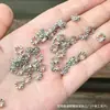 Liga de Prata Tibetana Contas Espaçadoras Vintage Pingente Artesanal Pulseira de Cristal Artesanal Contas Espaçadoras Borla