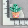 Pegamento Cremoso Cactus Miniatura Planta Suculenta Enmacetada Accesorios de Resina Tocado Accesorios para el Cabello Material para Funda de Teléfono Móvil DIY