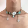 Collares transfronterizos de estilo punk de alta resistencia para hombres y mujeres, estilo gótico de subcultura, cadenas para la clavícula y collares de personalidad de nicho de moda