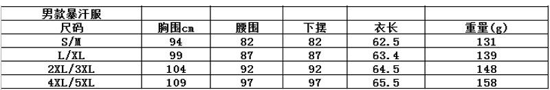 男款暴汗服