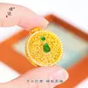 Puzuo Color Fuerte que Conserva Arena Dorada Accesorios DIY Brillo de Diamantes Colgante de Calabaza Brújula Nueva Chinoiserie Fulu Cadena para Clavícula para Mujer