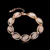 Pulsera de Piedra Ojo de Gato para Mujer, Joyería en Oro Rosa, Pulsera de Oro de 18K, Suministro Directo del Fabricante Original, Estilo Geométrico