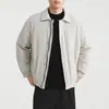 Chaqueta de Algodón Negra con Tres Pruebas para Hombre Momax 2026 Invierno Nuevo Estilo Old Money Cuello Solapa Abrigo de Algodón para Hombre 87721