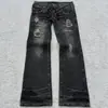 Pantalones de Verano Y2K Lavados Europeos y Americanos Transfronterizos Calle Gótico Retro Doble Cintura Acampanados para Hombres y Mujeres Venta al por Mayor
