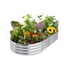 Jardinera de hierro Zhixiao para exteriores con ranura para flores, combinable, para balcón, columpio exterior, divisor con ranura para flores, borde transversal