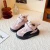 Zapatos de Algodón Cálidos para Niños, Nuevos Zapatos Deportivos de Terciopelo Casual de Invierno, Zapatos de Algodón de Suela Suave para Niños, Tenis de Corte Bajo para Niñas, Modernos