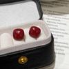 Nuevo Producto Otoño e Invierno Pendientes Cuadrados Ankora Perla Blanco Crudo, Populares en Douyin, Pendientes de Perlas Cubo de Azúcar