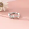 Anillo de Corazón de Mariposa Incrustado con Diamantes de Plata de Ley S925 Nalan Exquisito Simple Ins Diseño de Nicho Anillo para el Dedo R03723