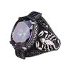 Hecheng transfronteiriço desejo personalidade retrô punk europeu e americano pedra preciosa colorida escorpião águia anel masculino