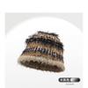 Gorro de pescador de estilo coreano, de mohair largo, cepillado, suave y esponjoso, cálido, de color, con gran circunferencia de cabeza, para otoño e invierno.