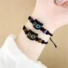 Pulseira de Corda Trançada Cerâmica com Tema de Gato para Mulheres, Joia Estilo Étnico, Pulseira de Resina de Alto Valor Nicho de Luxo Leve Atacado