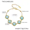 Conjunto de Pulseira, Colar e Brincos de Aço Inoxidável com Pedras de Vidro Quadradas Multifacetadas Joias Tendência Cool Elegantes Europeias e Americanas
