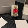 Nuevo Modelo de Reloj de la Emperatriz Viuda, Reloj para Mujer Saturno Azul Hielo Triturado, Reloj para Mujer Fruta del Dragón Verde Menta, Disponible para Dropshipping