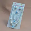 Set de Collar y Pulsera de Perlas para Niñas, Lindos Pendientes de Flor con Clip, Accesorios Estilo Princesa para Niñas, Venta al por Mayor para Transfronterizo