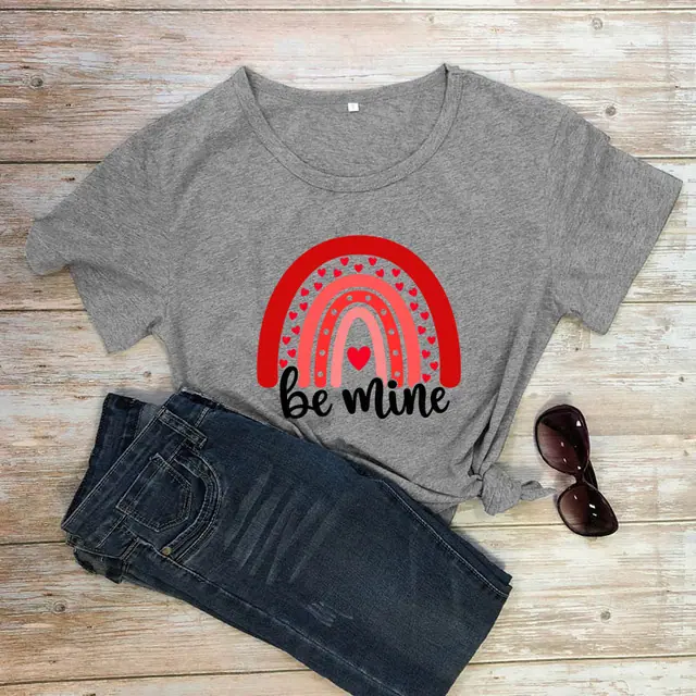 Colored-Be-Mine-Rainbow-T-shir