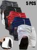 Paquete de Cinco Shorts de Running de Verano para Hombre Deportivos Casuales Sueltos de Doble Capa talla extra Baloncesto Fitness Shorts Sueltos
