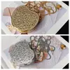 Mini Bolsa Pequena de Acrílico para Mulheres 2025 Nova Moda Europeia e Americana Estilo Lantejoula Versátil Bolsa de Corrente de Ombro Único para Batom
