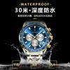 Reloj multifuncional para hombre de marca suiza, correa de acero, reloj de cuarzo luminoso, transmisión en vivo, explosiones de comercio exterior, una generación de cabello