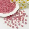 Contas de Vidro Gelatina Cor Sólida Contas Redondas de Jade Sintético Contas Soltas de Vidro Contas para Pulseira Artesanal DIY Acessórios de Vestuário