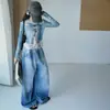 Conjunto de Roupa para Meninas Primavera e Outono 2026 Novo Estiloso Conjunto de Duas Peças: Camiseta Tie-Dye para Meninas com Calça Jeans Wide-Leg Transfronteiriço