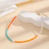 Colar de Contas Redondas Miyuki Importadas Personalizadas Atacado Corrente Simples Colorida de Verão Corrente para Clavícula Tecida à Mão