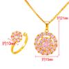 Set de Collar Giratorio de Oro Imitación de 18K de Lujo Ligero Simple Para Combinar con Todo Celebridad de Internet Transmisión en Vivo Anillo para Novia Cadena para Clavícula Joyería