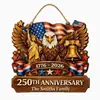 Letrero de Puerta del 250º Aniversario de Estados Unidos Transfronterizo Letrero de Puerta del 4 de Julio