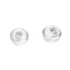 Prata Esterlina S925 Plug de Orelha Capa de Silicone para Orelha Brincos Brincos Fivela Anti-queda Hambúrguer Ouro Rosa Antiderrapante Acessórios Fixos para Plug de Orelha