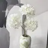 3 Flores de Hortensia Artificiales de Colores Macaron para Montaje de Escenas, Decoración de Salón de Bodas, Arreglo de Pasillos y Arreglos Florales, Flores Falsas para Venta Transfronteriza