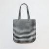 Bolsa de Lona a Cuadros de Gran Capacidad Japonesa Bolsa de Compras Bolsa de Hombro para Estudiante Bolsa Escolar Bolso Tote Vintage Bolso Tote de Moda