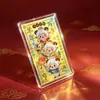 Adesivo de Celular Dourado do Ano do Carneiro, Cartão de Ouro Puro 999, Adesivo de Geladeira, Lembrança Personalizável de Check-in, Pequeno Presente para o Festival Qixi