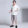 Versión coreana de pantalones cortos casuales de seda para mediana edad y ancianos, pantalones cortos para hombre de verano, pantalones frescos sin planchar, talla grande para aumentar una generación de cabello